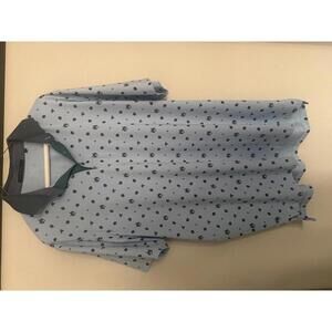 Greyson Light Blue Polo Shirt with Patterned Design Size L